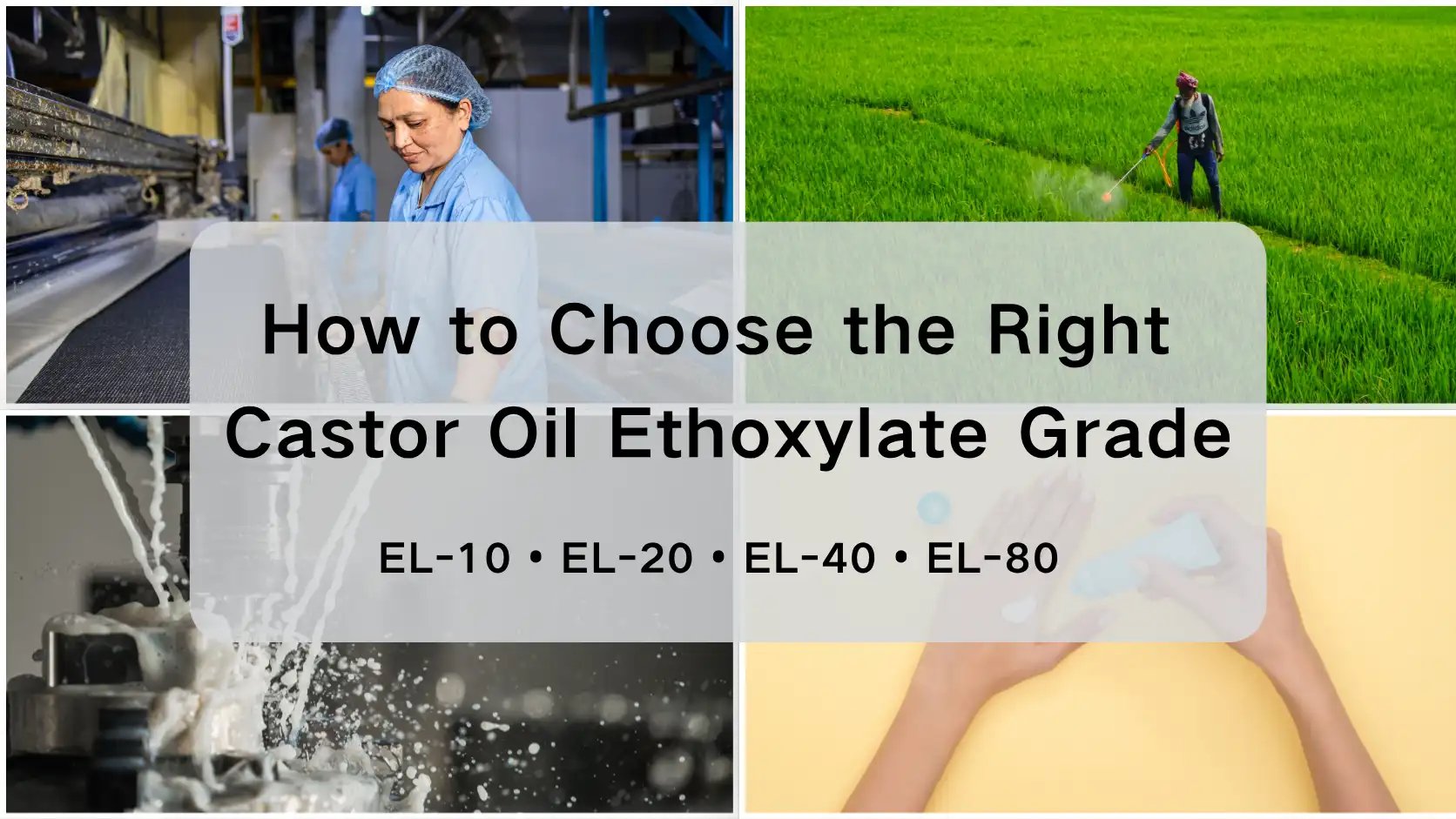 Saka EL-10 nganti EL-80: Kepiye Ethoxylation Ngaruhi Pemilihan Kelas Ethoxylate Oil Castor